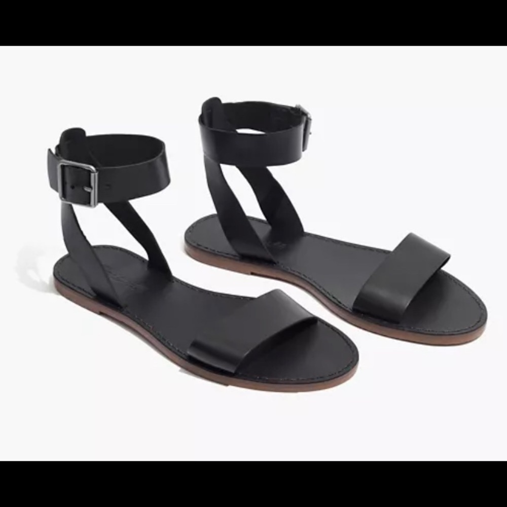 Madewell NWT Black Leather Sandals